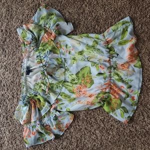 Tommy Hilfiger Floral Striped Shirt Size Medium